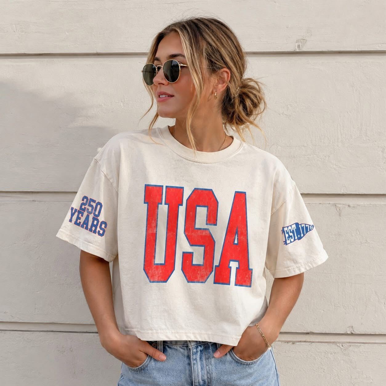 USA Distressed Tee
