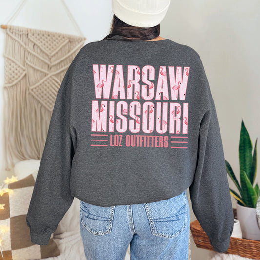 Warsaw Mo Flamingo White Hearts