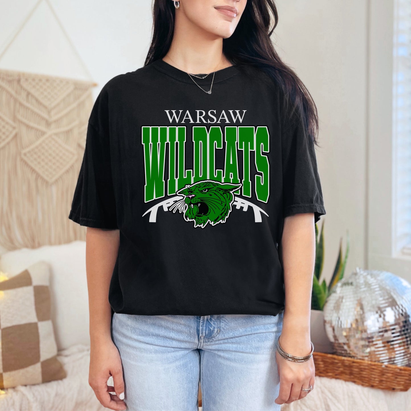 Warsaw Wildcats Football Tee