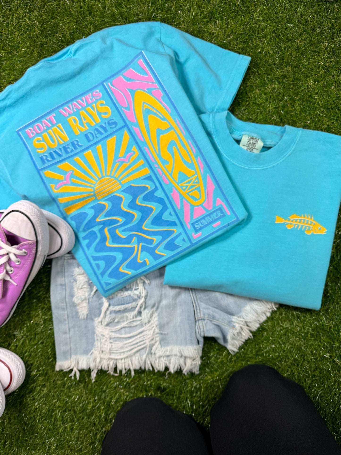 Boat Waves River Days Collage